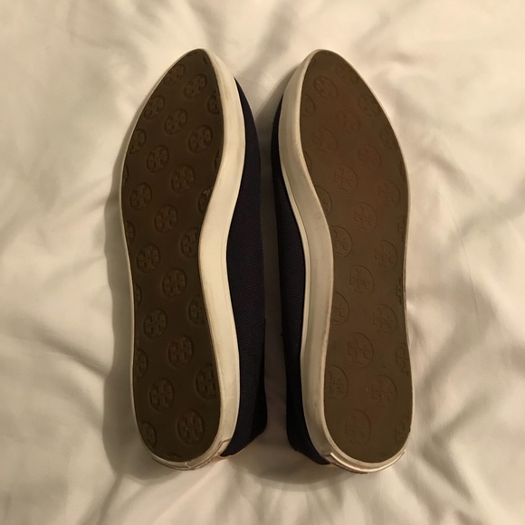 Tory Burch size 8 navy and gold flats - Picture 6 of 6